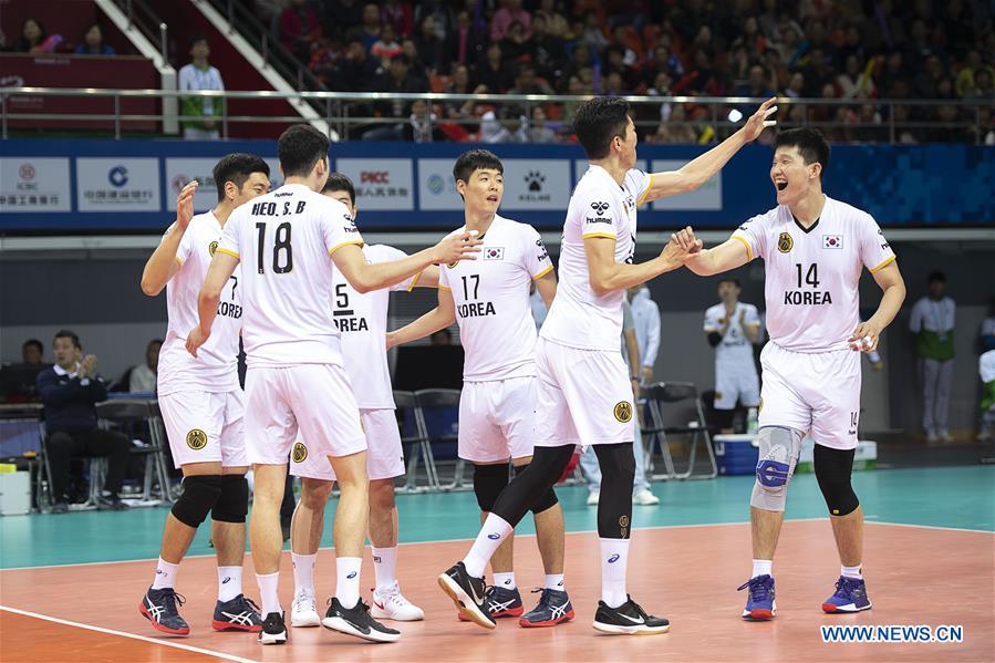 (SP)CHINA-WUHAN-7TH MILITARY WORLD GAMES-MEN-VOLLEYBALL