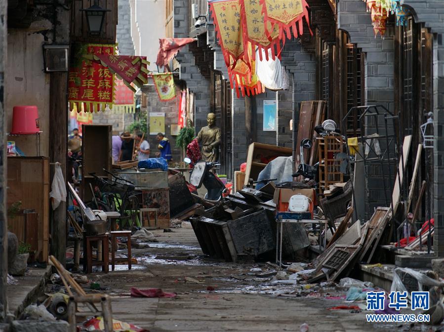 （關(guān)注“利奇馬”·圖文互動）（2）古城洪災 八方馳援——洪水災害下的浙江臨海現(xiàn)場目擊