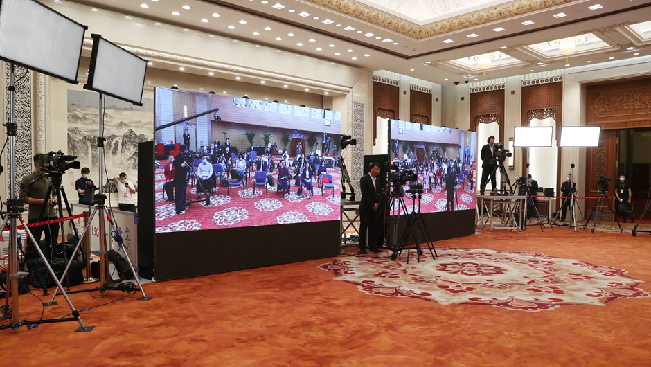 人民大會堂新聞發布廳現場