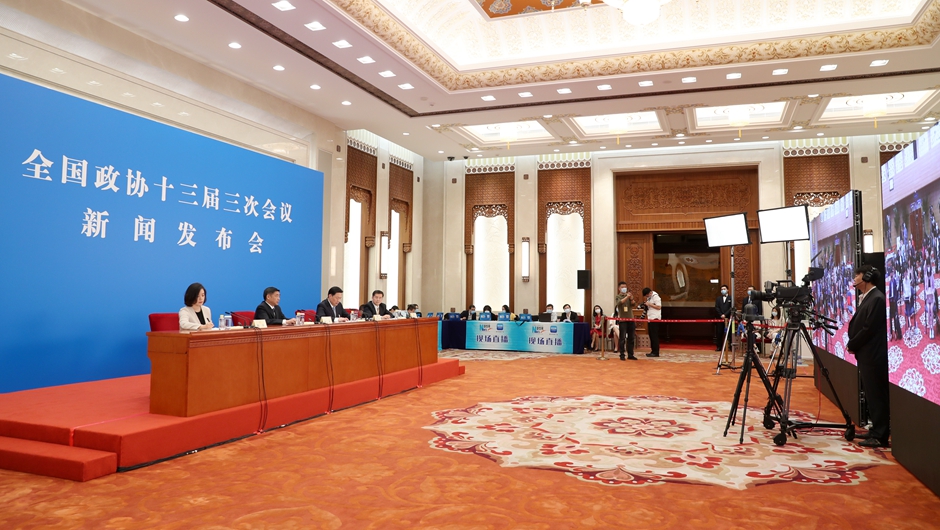 人民大會堂新聞發布廳現場