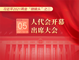 習(xí)近平2021兩會(huì)“微鏡頭”之二：3月5日 人代會(huì)開(kāi)幕，出席大會(huì)