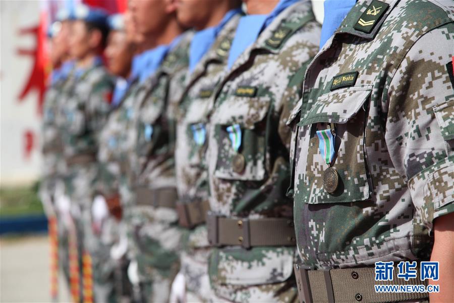 (國際·圖文互動)(3)中國赴黎維和官兵榮獲聯(lián)合國“和平榮譽勛章”