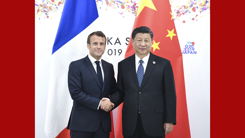 習近平會見法國總統馬克龍